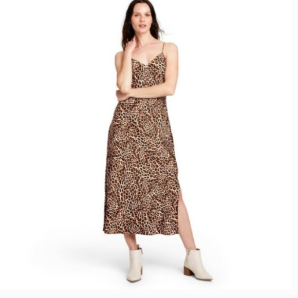 Nili Lotan for Target Leopard Slip Dress, NWOT - Picture 1 of 11